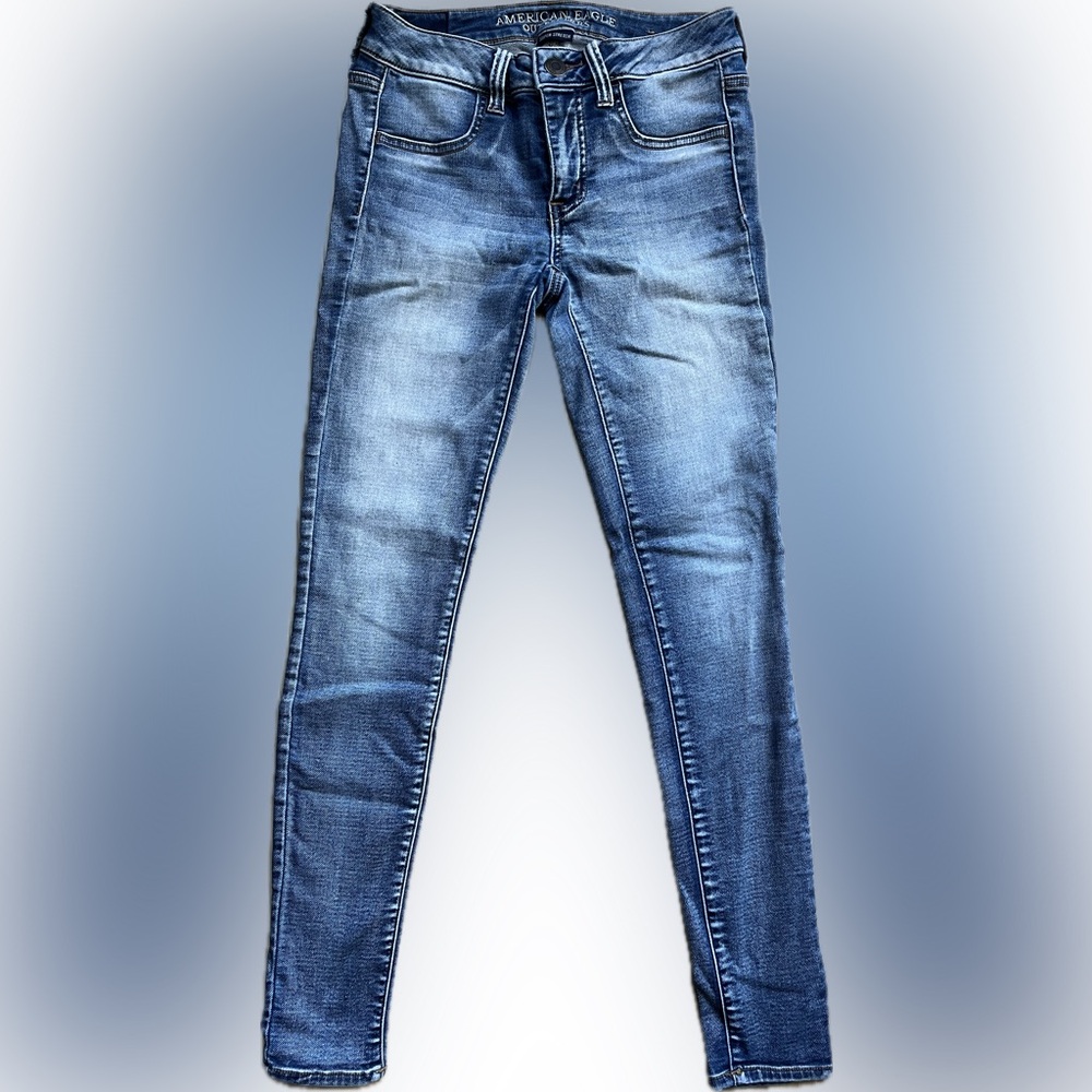 American Eagle Outfitters  Jegging Womens 2 Regular Blue  Super Stretch